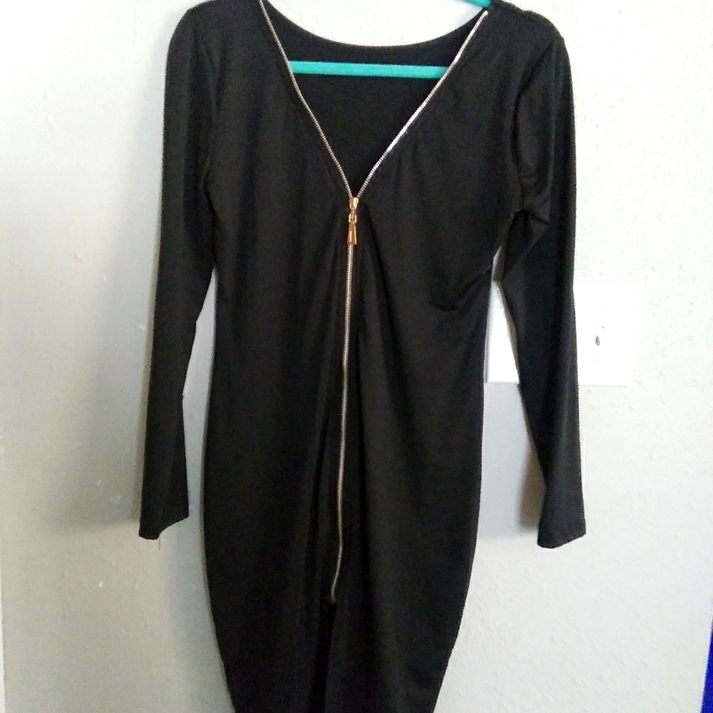 Little Black Zipper Dress